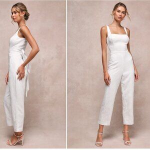 Lulus Jumpsuit with removable bow Jumpsuit Medium